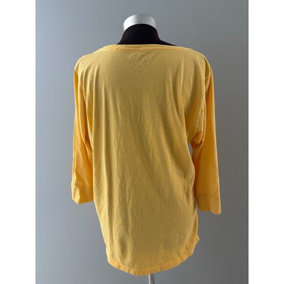 Life Is Good Shirt Size XL Yellow Have a Nice Daisy Graphic Tee Soft 3/4 Sleeve - Picture 6 of 16